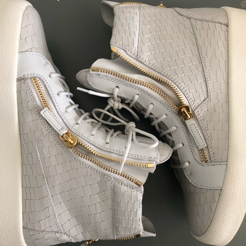 White&Gold HighTop Giuseppe